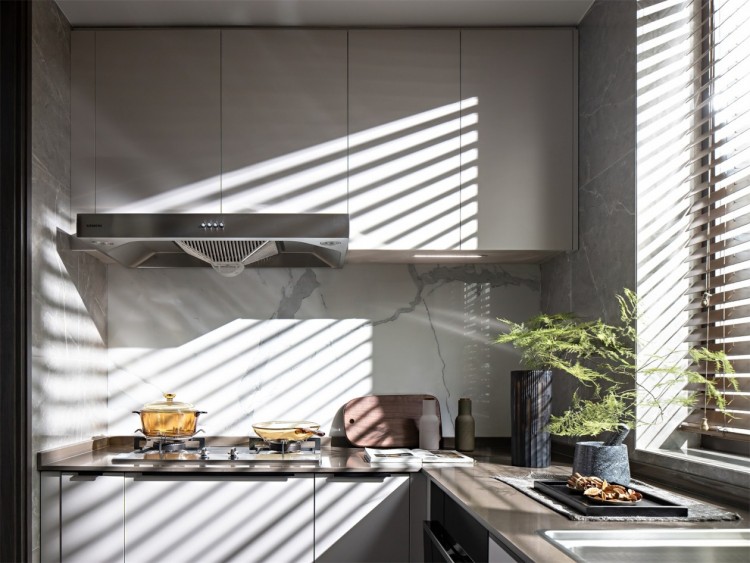 现代新中式风格四居室厨房装修效果图